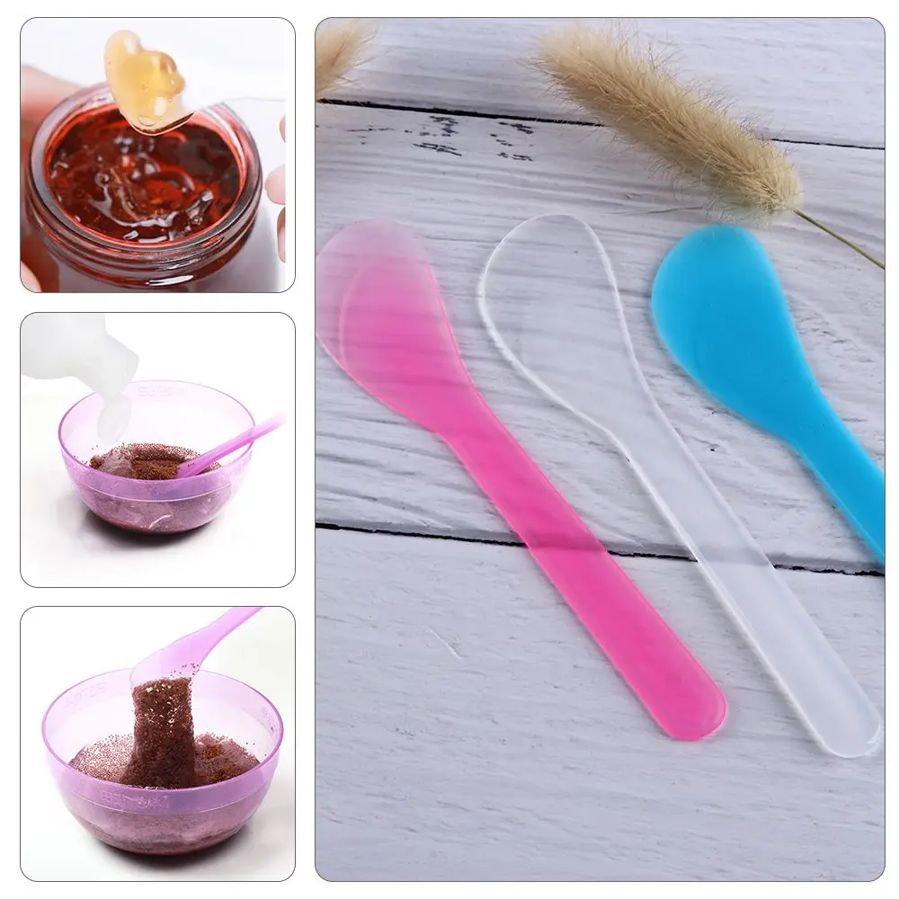 Reuse DIY Plastic Face Mask Spoon Cosmetic Scoop Makeup Sticks Mix Tools