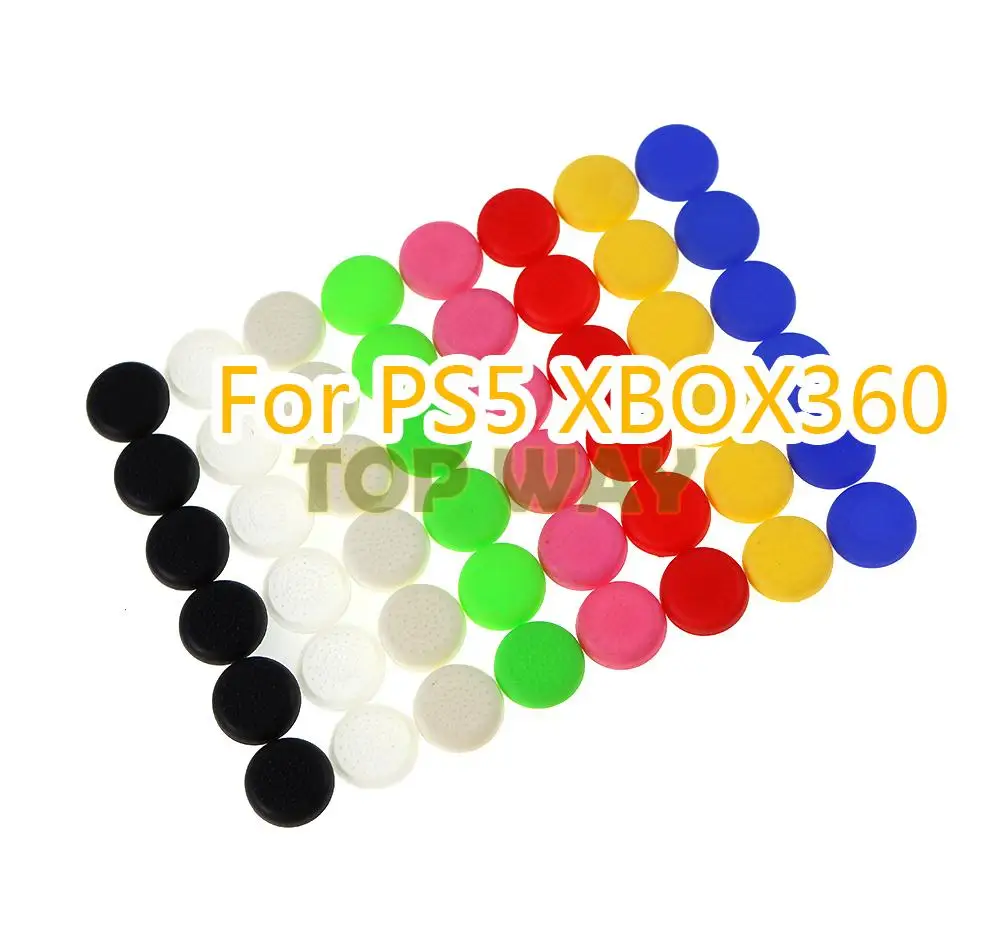 XBOX 시리즈용 TPU 실리콘 그립 캡 2개 플레이스테이션 PS4 엄지 스틱 컨트롤러용 XBOX360 XBOX ONE PS3 PS5용