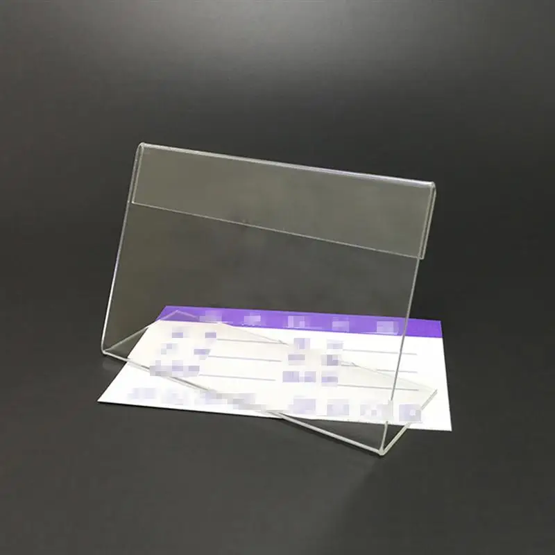 30Pcs 6x4cm Acrylic Shelf Label Holder Price Tags Premium Plastic Transparent Price Tag With Price Card L-Type Price Tag image 4