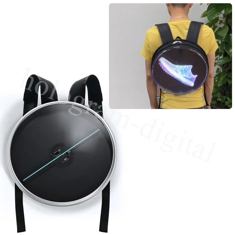 Imagem -04 - Quente 3d fã Holograma Mochila Bolsa de Exibição de Publicidade Holograma fã Holográfico 3d Display Mochila