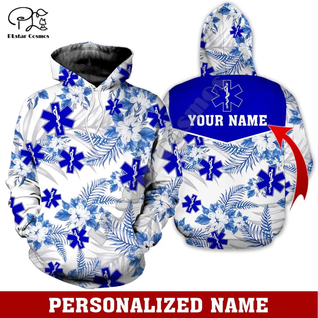 PLstar Cosmos Emergency Medical Service EMS 3D Printed Hoodies Sweatshirts Zip Hooded For Men/Women Casual Streetwear Style-E12