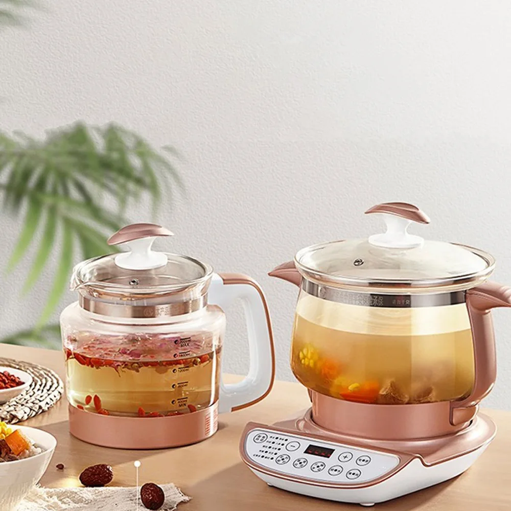 Multifunction Health pot Household 2.5L 3L large capacity Electric stew porridge pot Thickened glass Soup pot