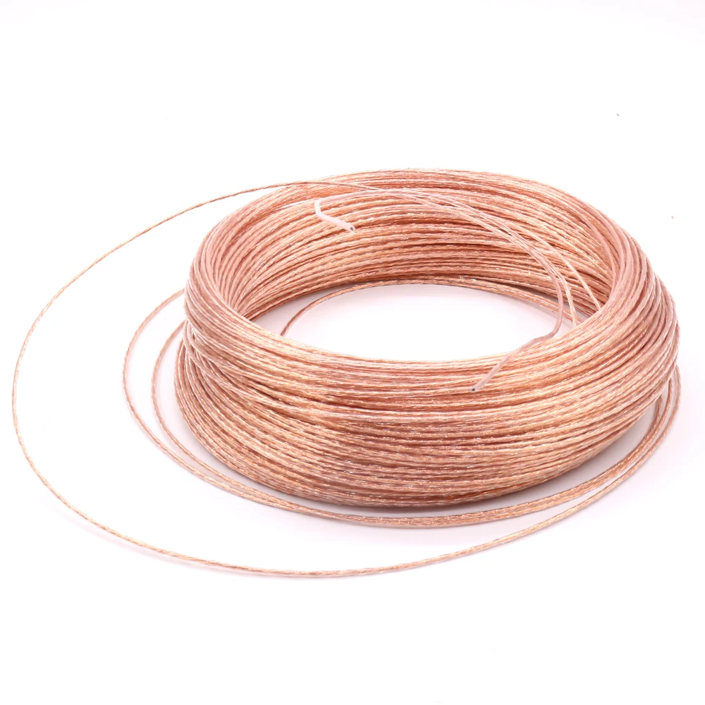 

10-1000M 1.6mm 4N pure Copper Wire headphone cable audio interconnect cable with PTFE cover