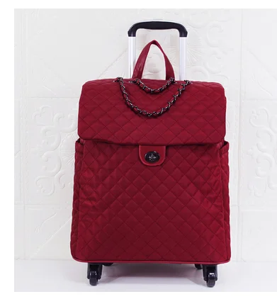 Vrouwen Reizen Trolley Bagage Tas 20 Inch Wielen Zakken Laptop Business Travel Trolley Spinner Koffer Bagage Koffer Op Wielen