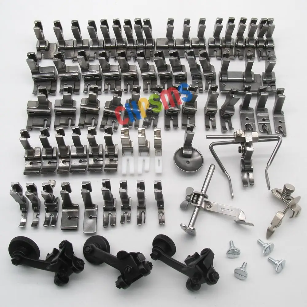 73PCS Practical Presser Feet SET&Seam Guide&SCREWS FOR JUKI DDL- 5550 8300 8500 BROTHE DB2-B735 B737 B738 B745 B755 +R