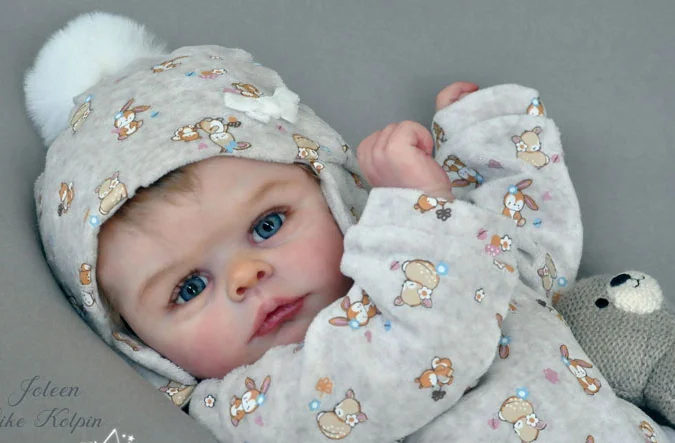 NPK 19inch Reborn Doll Kit Joleen Lifelike Soft Touch DIY unpainted Doll Parts