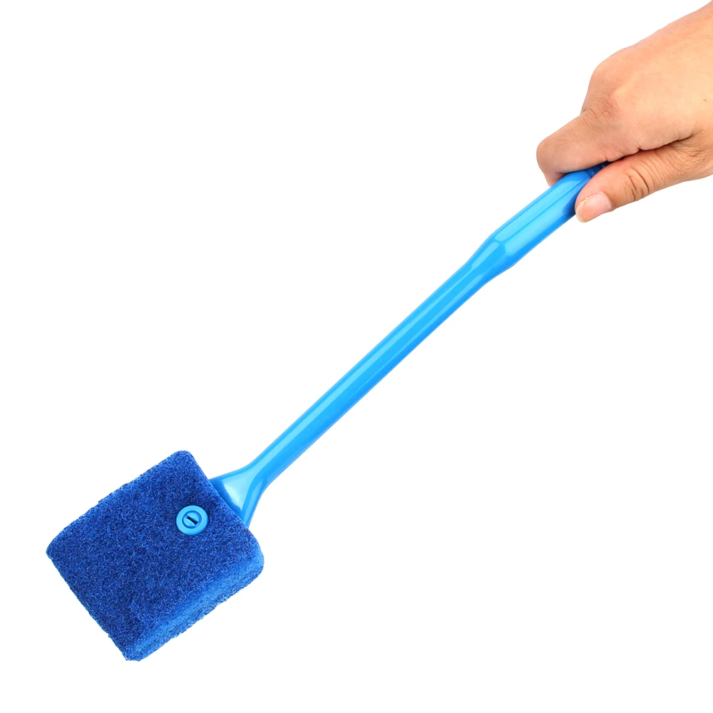 Fish Tank Glass Brushes Long Handle Sponge Cleaning Tools Aquarium Accessories Double-sided Brush Floating Cleaner