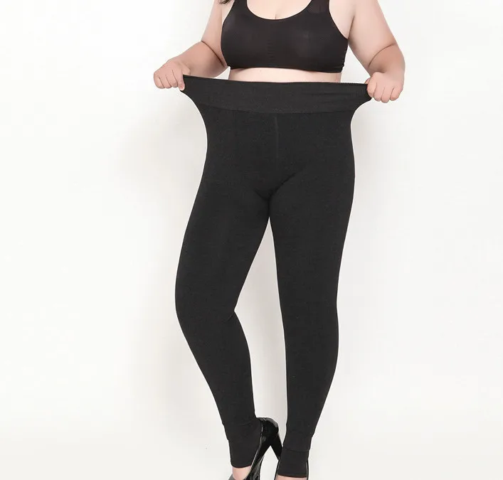 Plus Size 2XL 3XL 5XL Thick Leggings for Winter Super Stretchy Good Elastic 700g Very Warm Fleece Leggings OUC688