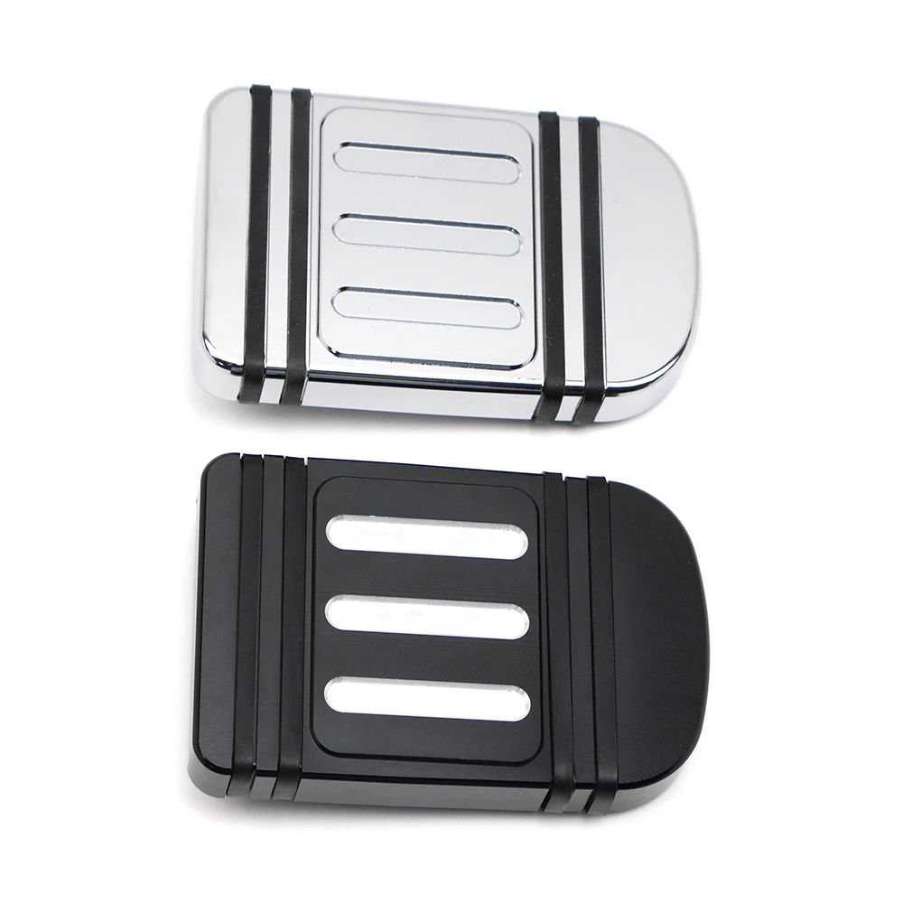 Motorcycle Brake Pedal Pad Cover for Harley 12-16 FLD Dyna / 86-17 FL Softail / '80-later Trike Touring Cover Footpegs Aluminum