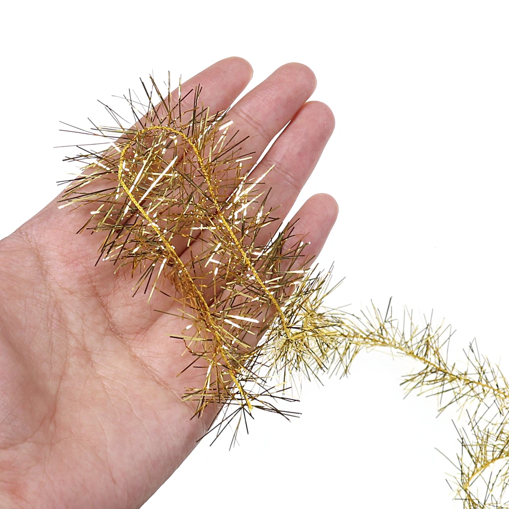 Wifreo 2M*35mm Wide Fly Tying Ice Tinsel Chenille Flash 8Colors Flashabou Floss Strips Saltwater Jig Bass Fly Tying Material