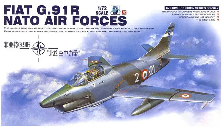 Meng Model 1/72 DS-004s Fiat G.91R Light Fighter Nato Air Forces