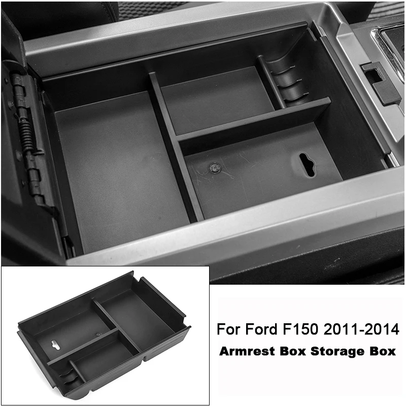 Schowek na konsolę środkową do Forda Raptor F150 2011 2012 2013 2014 (nie pasuje do XL / XLT) Akcesoria wewnętrzne