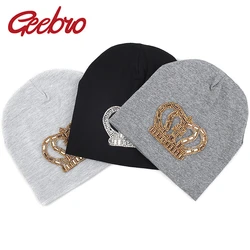 Geebro Newborn Winter Autumn princess crown Baby girl Hat Boy Cap Kids cotton Beanie bonnet Children baby toddler hats