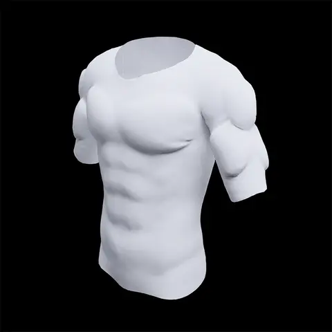 남성 근육 셰이퍼 ABS 보이지 않는 패드 가슴 탑, 부드러운 보호 스폰지 인핸서 언더셔츠