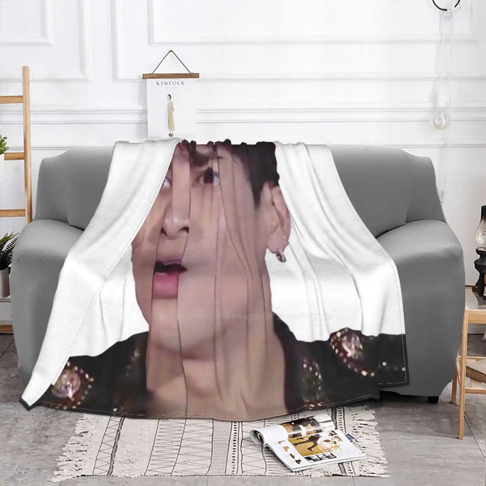 Jackson Wang Shocked Reactiion To Jyp All Sizes Soft Cover Blanket Home Decor Bedding Teamwang Jackson Wang Wang Jackson Got7