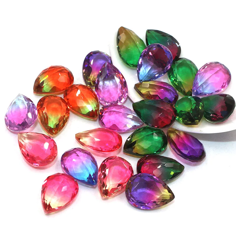 Jewelry Making Glass Crystal Strass Teardrop Shape Pointback Rhinestones Diy Nail Art/Clothing Accessories