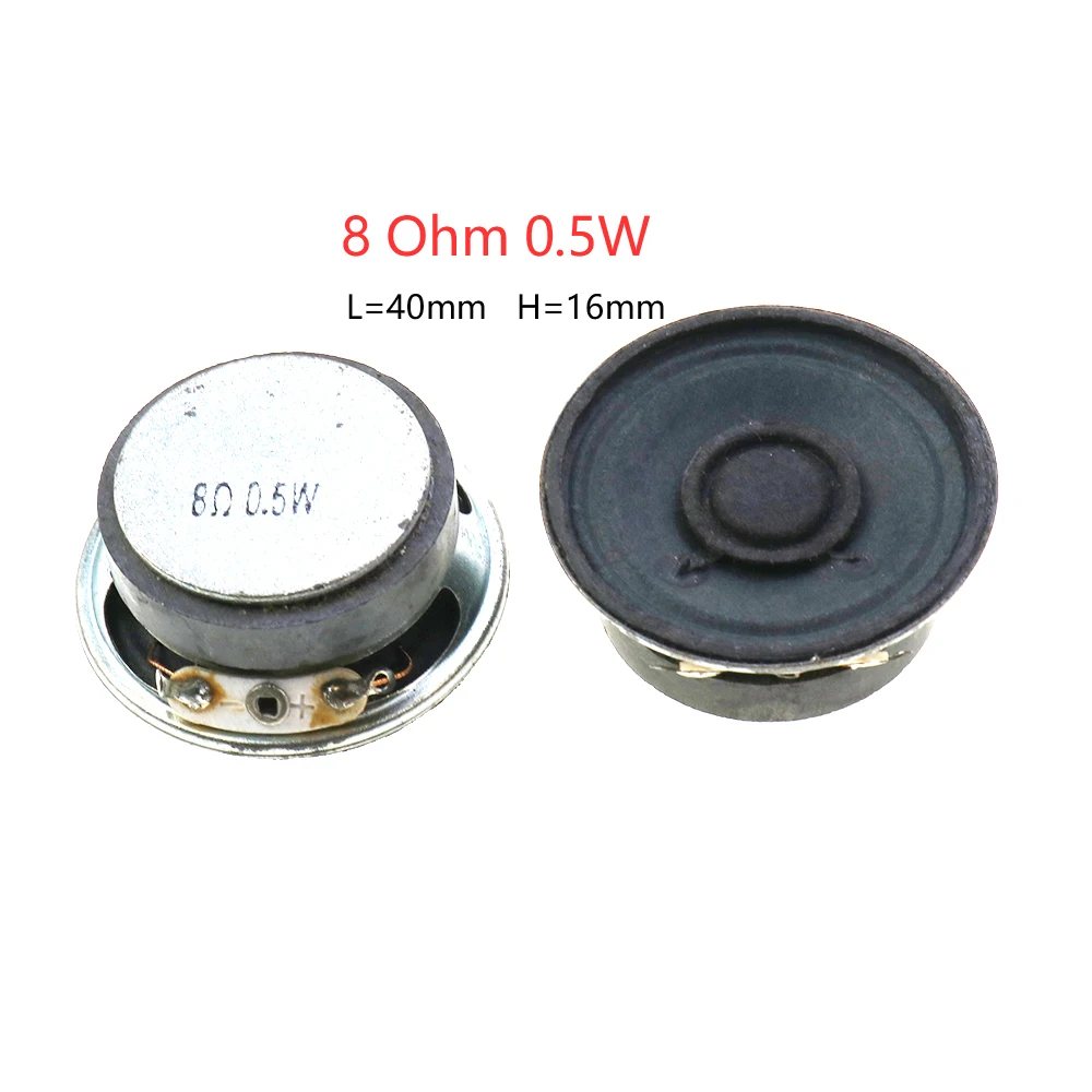 JCD 1 sztuk 8 Ohm / 8R Mini głośnik 0.5w 1W 2W 30mm 40mm 45mm 50mm 57mm 66mm 77mm średnica głośnik głośny