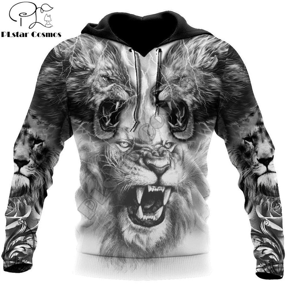 

Double Alpha King Tattoo 3D Printed Mens autumn Hoodie Harajuku Unisex Casual Pullover Streetwear Jacket Tracksuits DK188