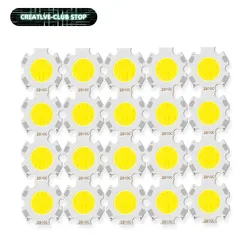 Lâmpada LED de alta potência COB, Fonte Chip, Spotlight, Downlight Lâmpadas, DIY, 250mA, 3W, 5W, 7W, 10W, 20mm Tamanho, lote 20pcs