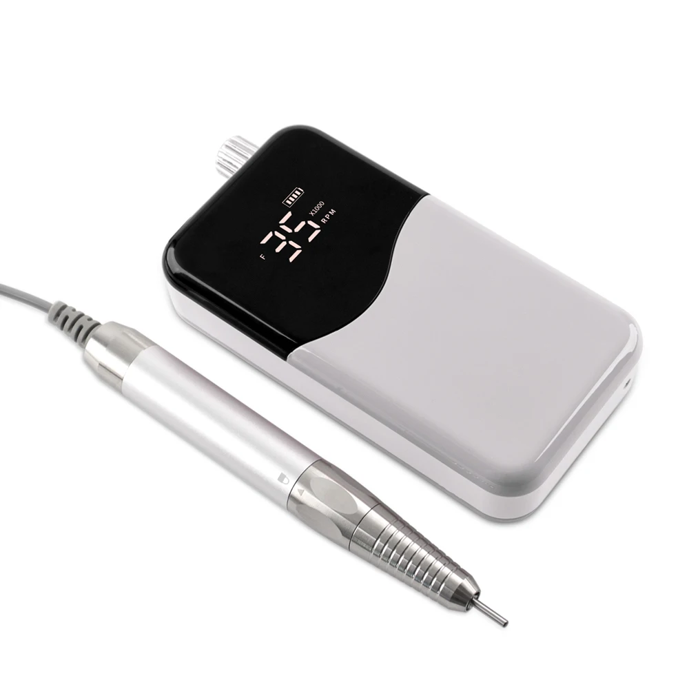 Portable Desktop Brushless Cordless Nail Drill Machine 35000RPM Rechargeable Manicure Electric Nail File Drill