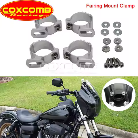 Motorcycle Adjustable Quarter Headlight Fairing 35-50mm 45mm 49mm Fork Clamp Mount for Harley Sportster XL 883 1200 Cafe Racer