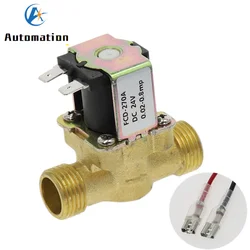 1PC DC 12V 24V AC 220V G1/2 ''태양열 온수기 용 황동 전기 솔레노이드 밸브 NC/NO