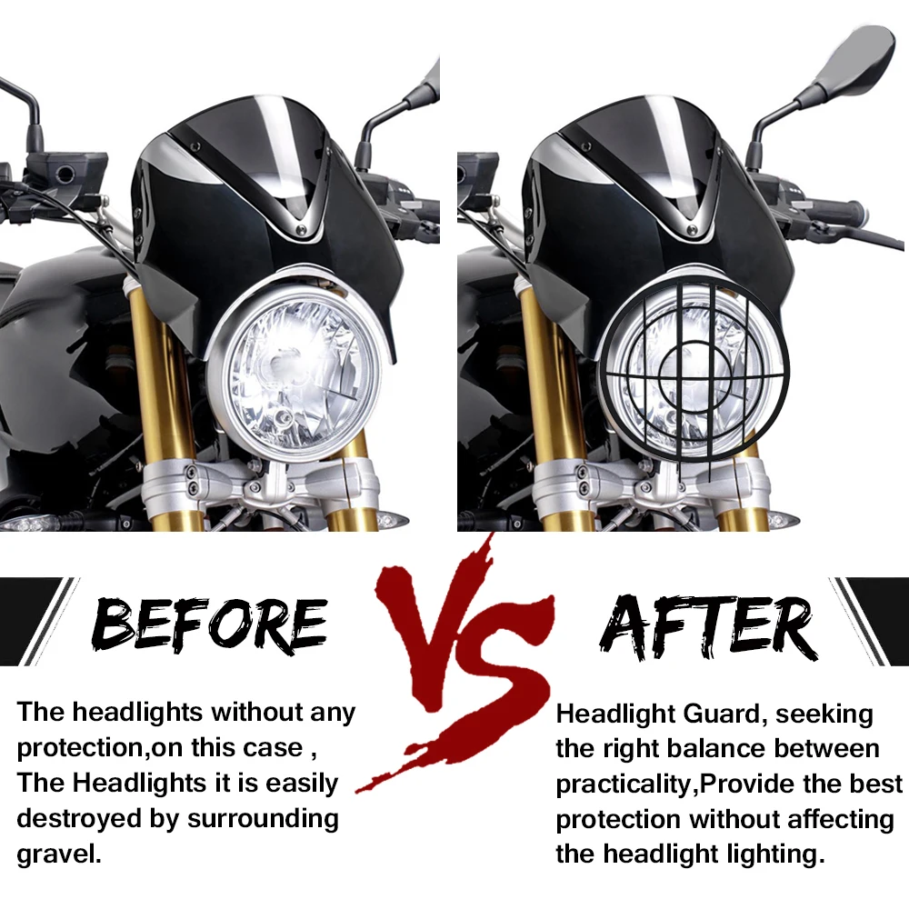 For BMW R NINE T NINET R9T 2014-2020 Racer Pure Urban Scrambler Motorcycle Headlight Grille Protection Guard Cover Accessories