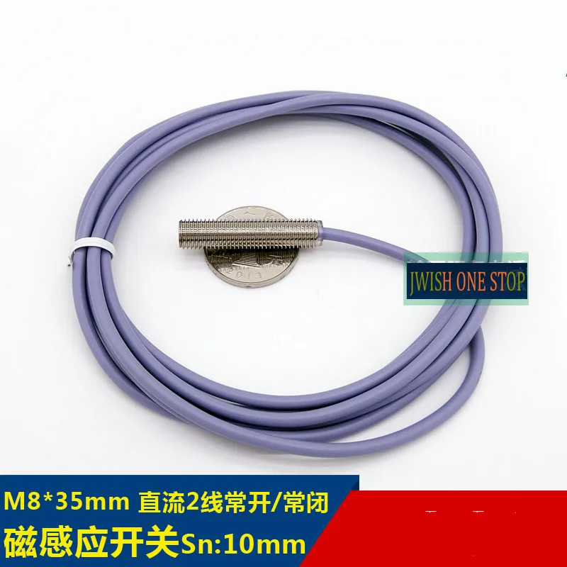 

M8 magnetic induction two-wire DC normally open NO normally closed NC magnet proximity Connector Sn10mm DC10-30V