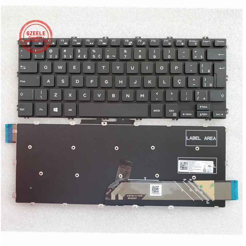 BR Keyboard for Dell Latitude 3400 L3400 3310 3390 Inspiron7386 7586 7386 7586 7380 7580 5580 5582 5585 5480 5485 5481 5482 5488