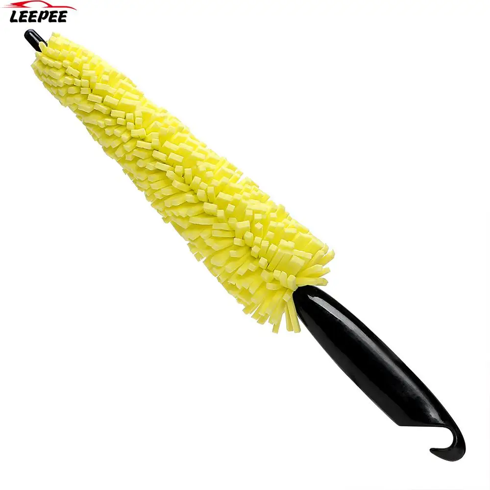 Vehicle Cleaning Auto Washer Sponges Kit Car Wheel Rims Brush Tire Washing Plastic Handle Automotive Motorcycle Accessories