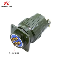 1set Y28M Military Aviation Connector, Green Color XLR Connector, 4-37 Pins available, Power Connecting/Signal Transmission