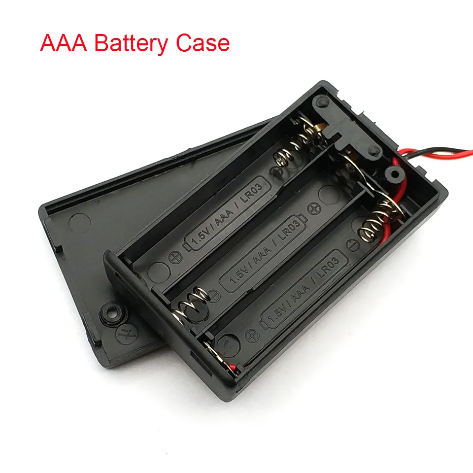 1Pcs AAA Battery Holder 3AAA Battery Case With Leads With ON/OFF Switch Cover AAA 3 Slot Standard Battery Container