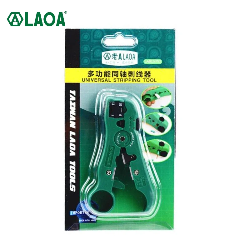 LAOA Multifunction Wire Stripper Coaxial RG59,6,7,11 Blade replaceable Wire Cutter Made in Taiwan Mini Hand Tools