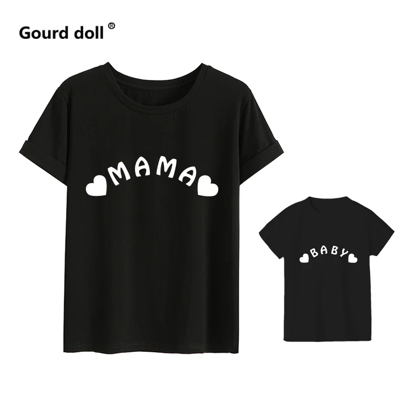 Summer Fashion Family Matching Clothes Mommy And Me Clothes Mother Daughter Matching T Shirt Mom Kids Printed Clothes