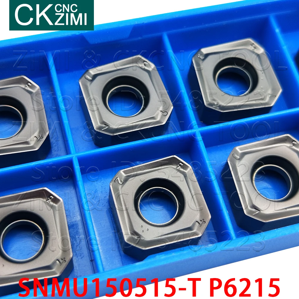 SNMU150515-T P6215 كربيد ساحة الطحن القاطع إدراج CNC قطع الطحن إدراج أداة SNMU للصلب الفولاذ المقاوم للصدأ الحديد الزهر