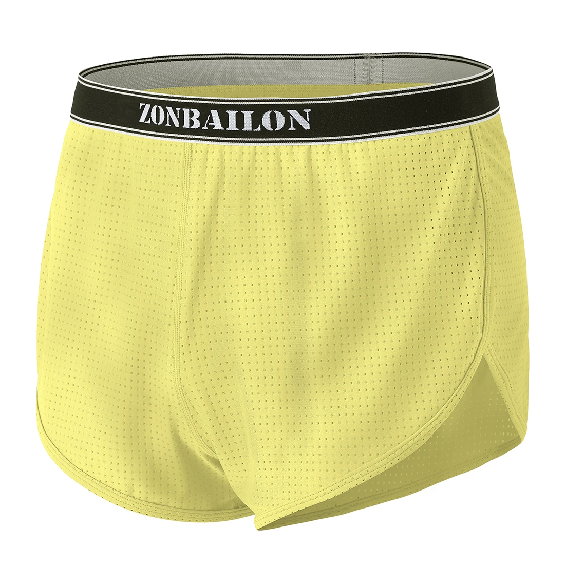 Zonbailon New Men\'s Boxer Underwear SexyFull Coverage Hip with Low Rise Short Briefs Trunks Style Side Split Boxer Underwear