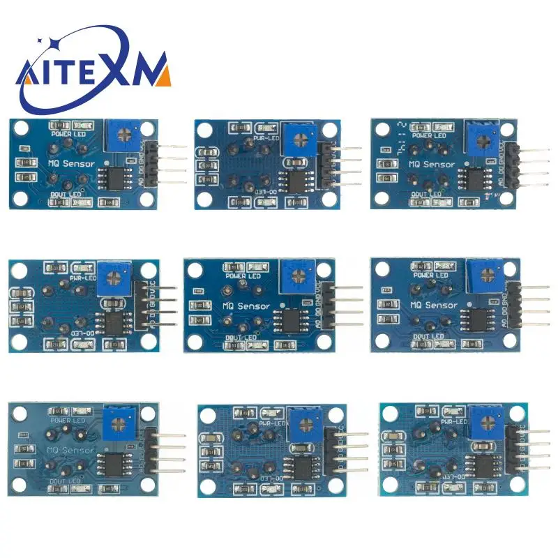 Gas Detection Sensor Module MQ-2 MQ-3 MQ-4 MQ-5 MQ-6 MQ-7 MQ-8 MQ-9 MQ-135 Sensor Module Gas Sensor Starter Kit