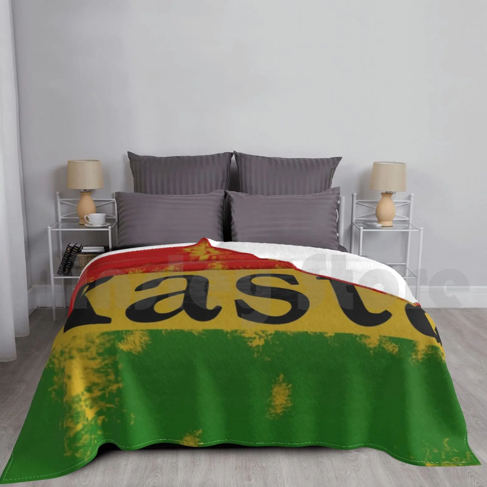 Rasta Colors Blanket Fashion Custom 2150 Rasta Rasta Jamaican Jamaica Dub Ska Caribbean Island Rasta Reggae