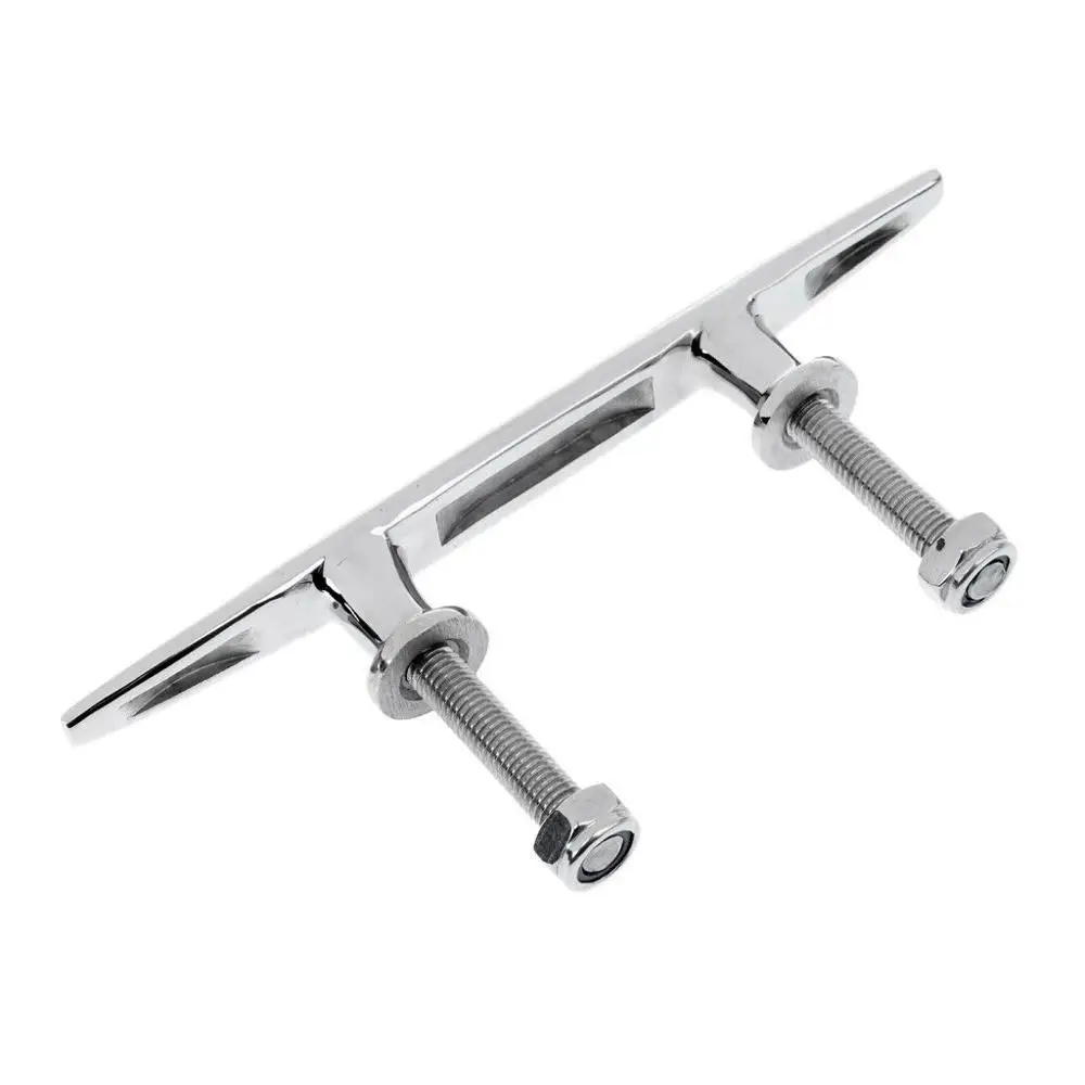 ISURE MARINE 1Pcs Boat 316 Stainless Steel 6/8 \'\'Polished Stud Mount Cleats