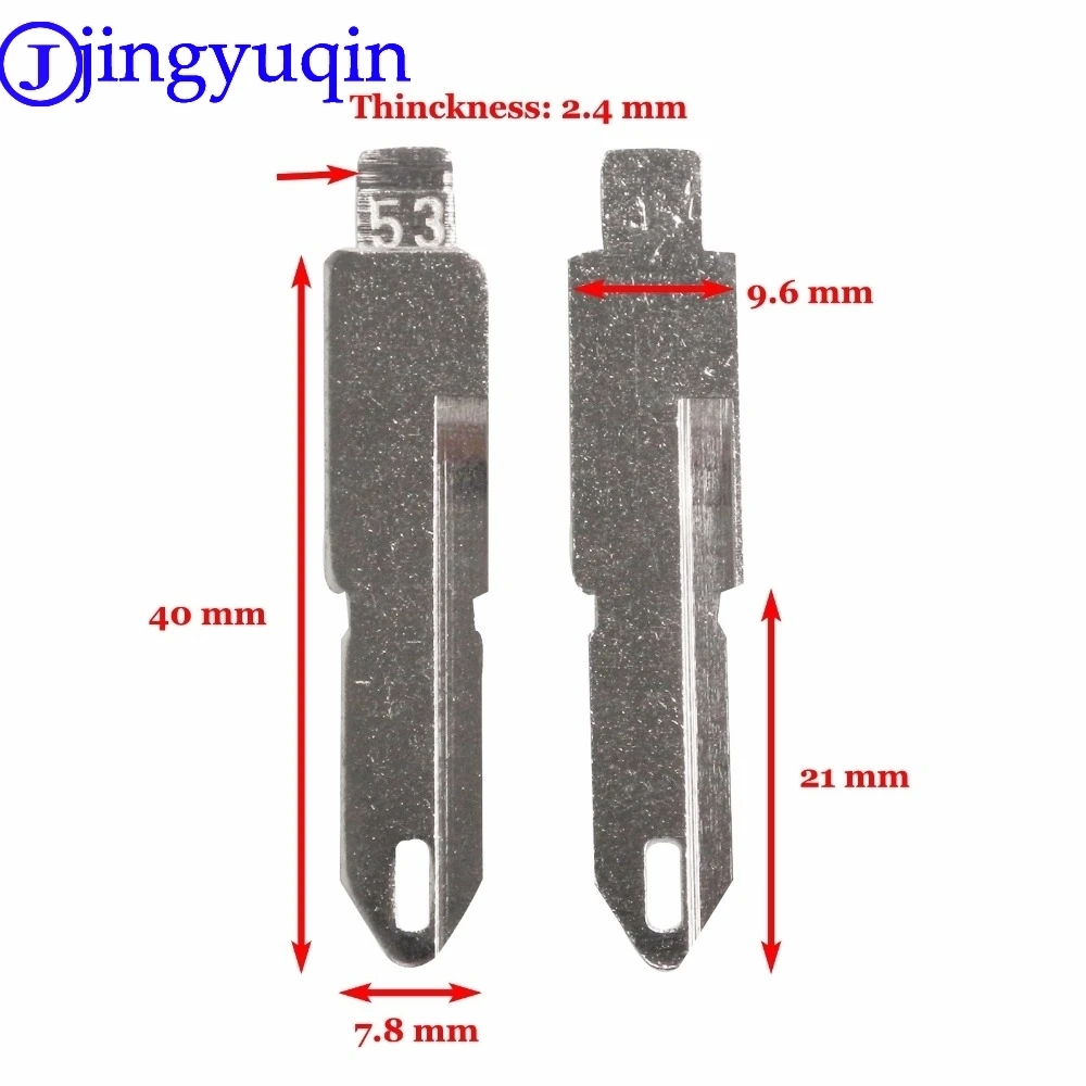 

jingyuqin 1p Car Replacement Remote Blank Flid Folding Key Blank For Peugeot 206 Without Groove Replacement Uncut Blade