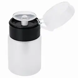 210ml Press Refillable Bottle UV Gel Polish Remover Cleaner Acetone Water Storage Empty Bottle Plastic Nail Remover Container