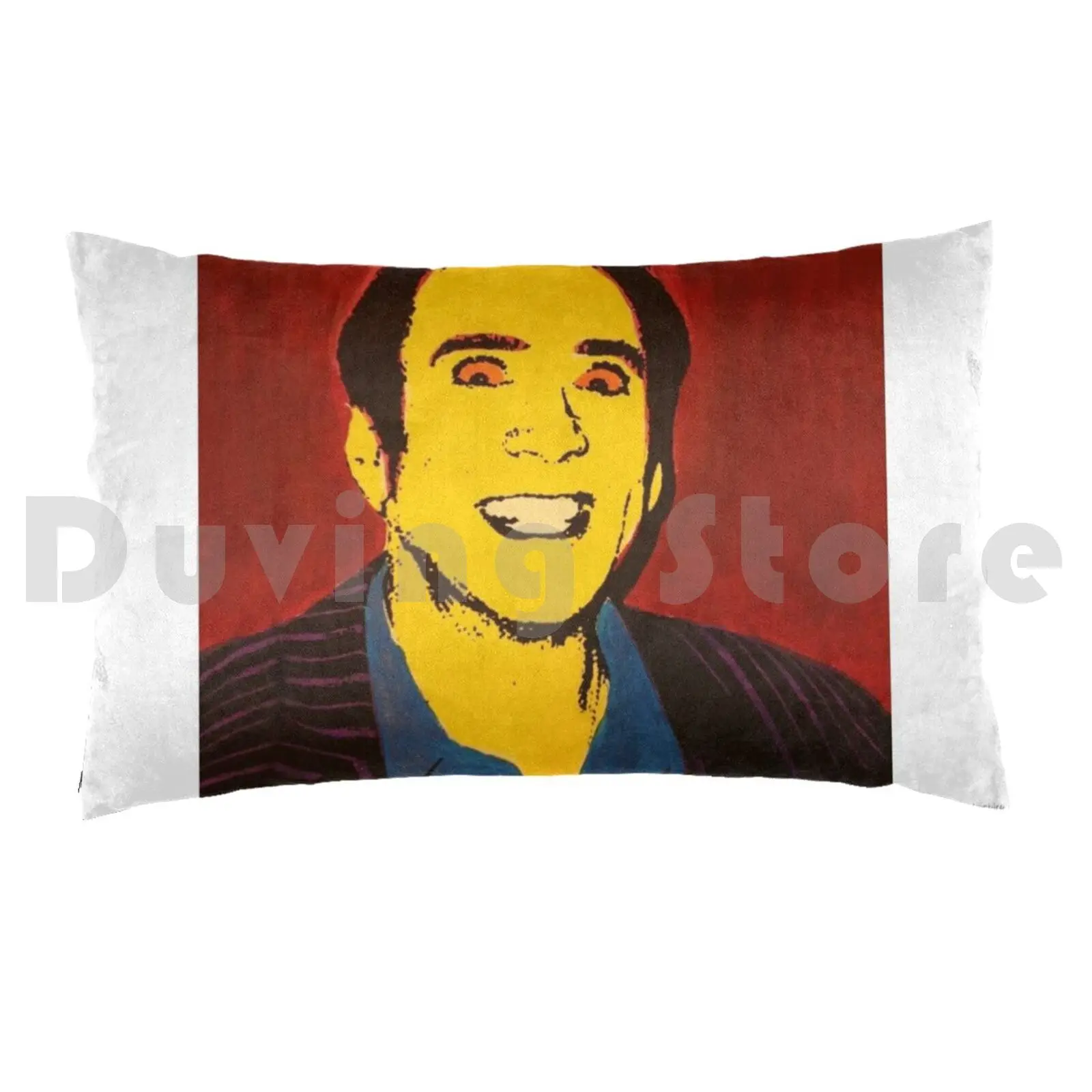 Nicholas Cage Abstract Painting Pillow Case DIY 50*70 Nicholas Nick Cage Abstract Artist Surreal Smile