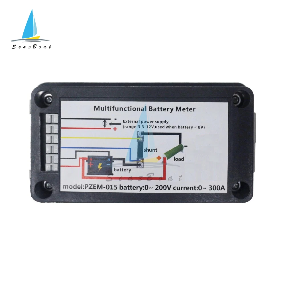 DC 0-200V 10A 100A 300A Tester di capacità della batteria multifunzionale misuratore di energia di corrente di tensione voltmetro digitale LCD