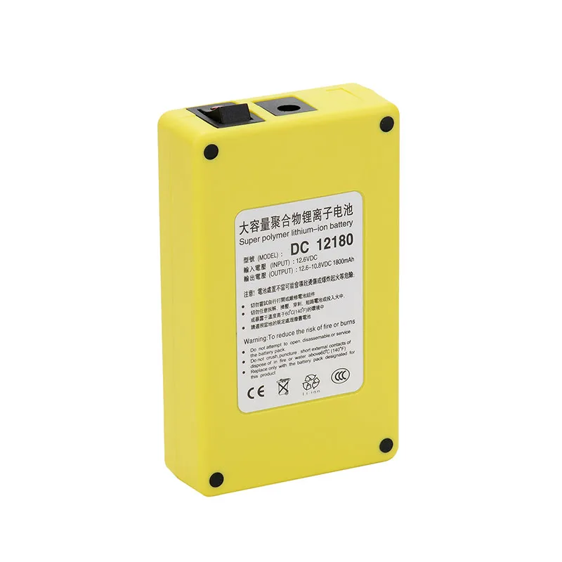 MasterFire DC 12V 1800mAh Super Polímero Lithium-ion Bateria Portátil Recarregável para Câmera CCTV Transmissor DC 12180