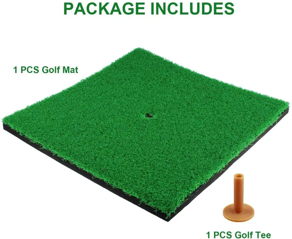 CRESTGOLF Golf Hitting Mats Indoor/Outdoor SBR Golf Mats for Driving Range Practice Backyard Use Green (Long/Short Grass)