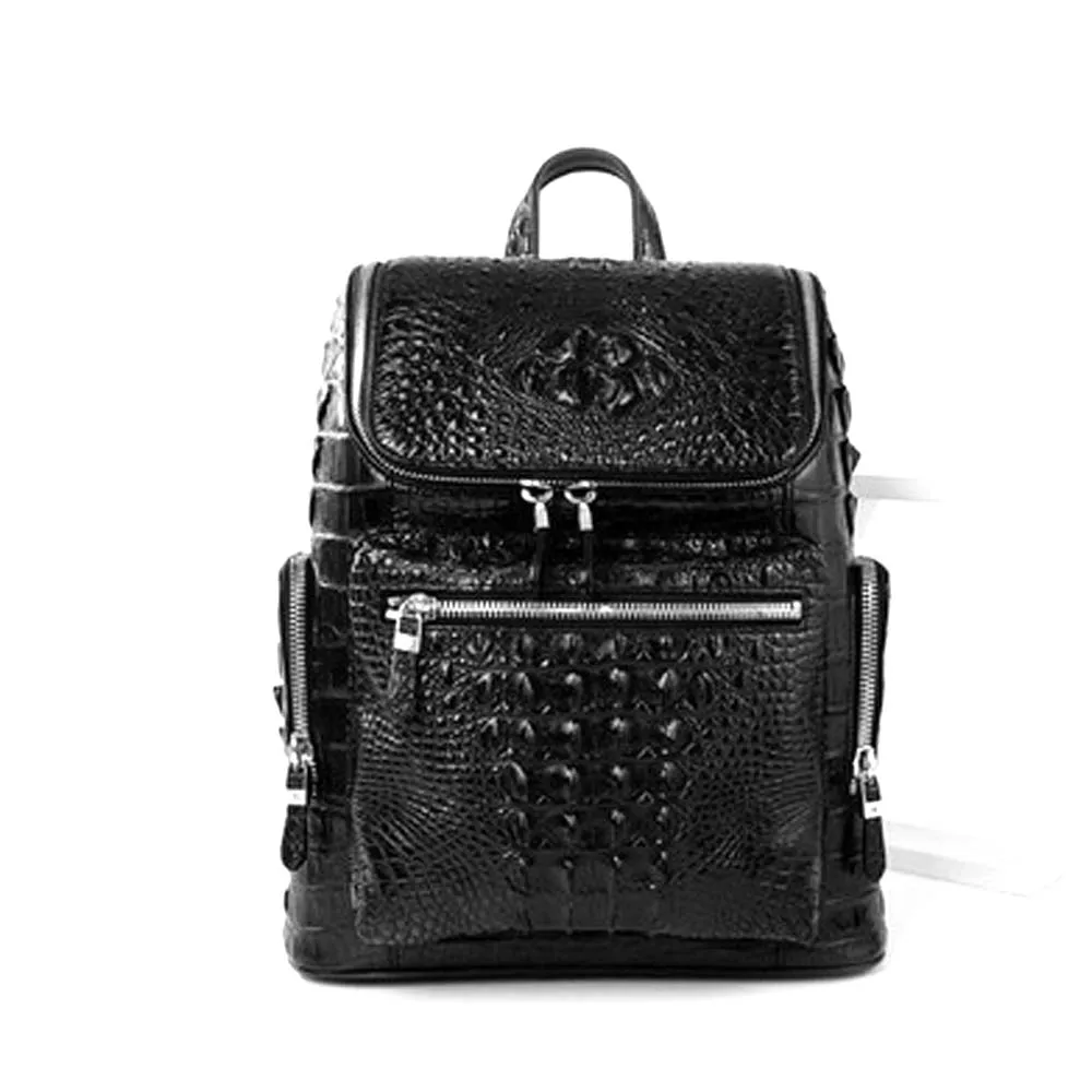 ousidun new crocodile leather  travel men backpack  leisure  fashion male backpack  personality     business trip