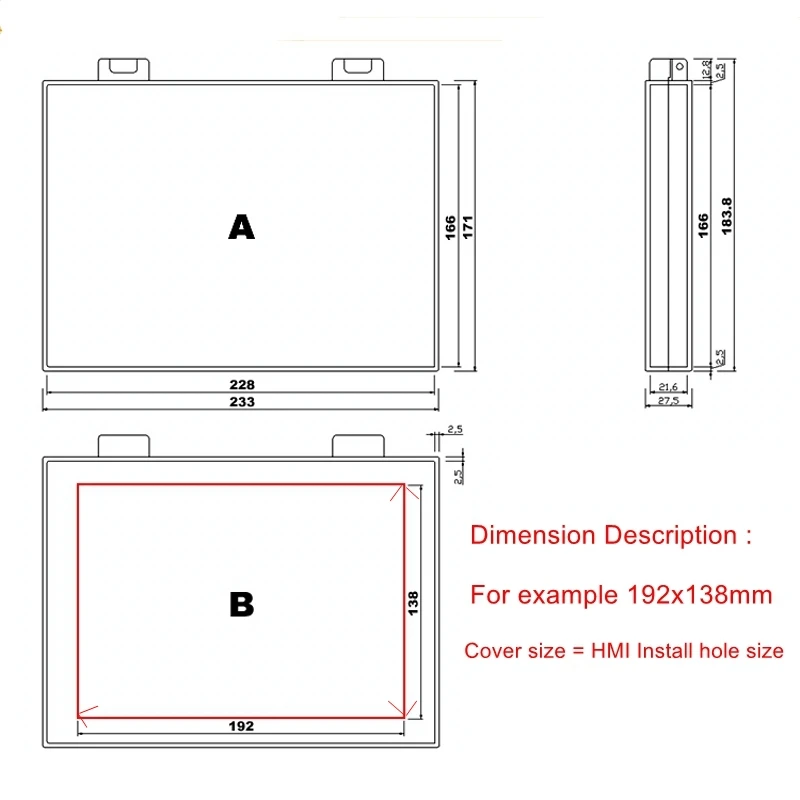 7 pollici 10 pollici HMI Shell copertura di protezione del Touch Screen MCGS WEINVIEW Delta Kinco Xinje Samkoon