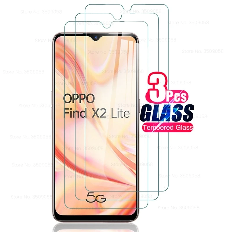 3pcs original protective glass for oppo findx2 lite find x2lite x2 lite x 2 light cph2005 6.4'' smartphone screen protector film