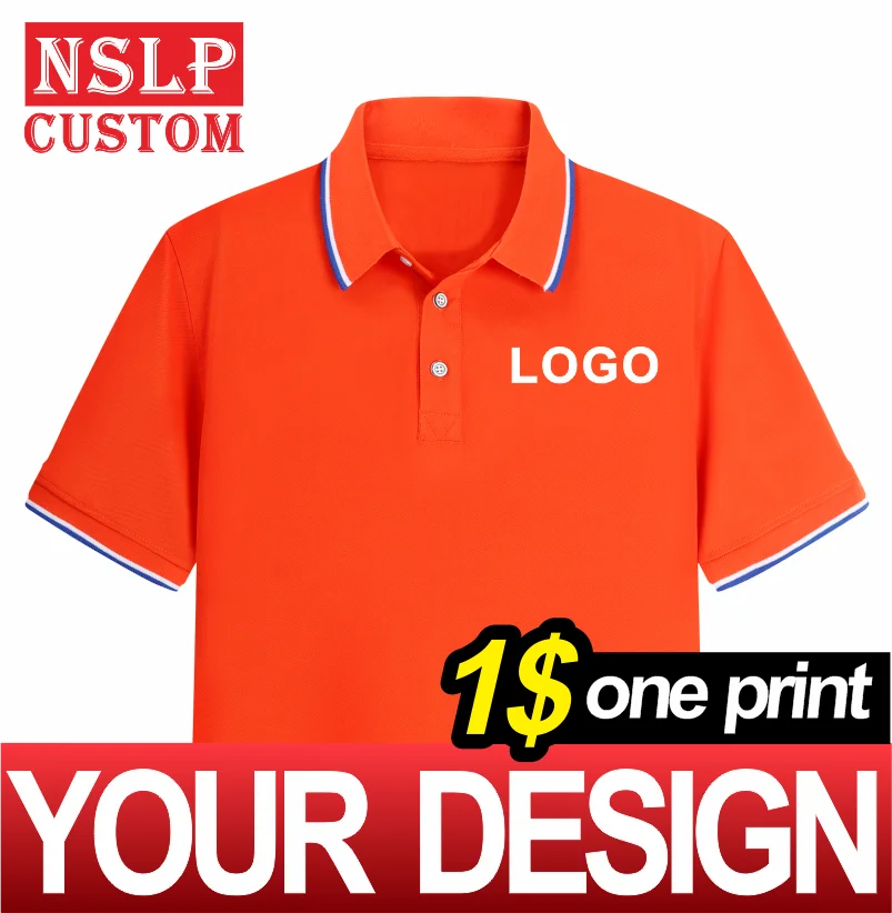 

NSLP Spring/Summer Polo Shirt Men's and Women's Same Style Pure Color Business Workwear Customized Printing Embroidery