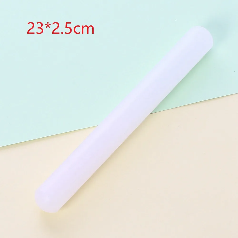 Portable Smooth Fondant Rollers Plastic Rolling Pins Boards Cake Tools Transparent Non-stick Cake Cookies Roller Tools